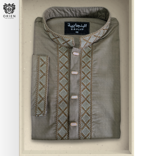 Orien Smoky Olive Double Bed Panjabi